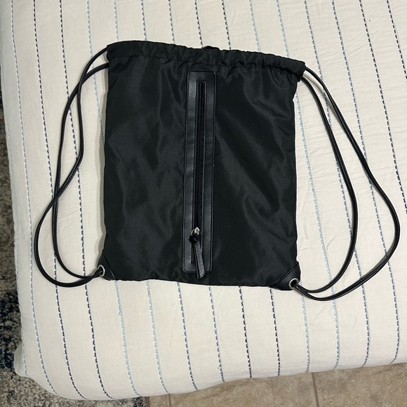 Black Drawstring Backpack Tote - Unbranded - Picture 3 of 5